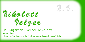 nikolett velzer business card